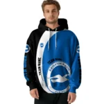 Personalized Brighton Hove Albion Minimalist Design Blue Black Hoodie Best Selling