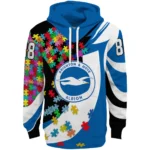Personalized Brighton Hove Albion Puzzle Pieces Blue Hoodie Best Selling