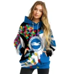 Personalized Brighton Hove Albion Puzzle Pieces Blue Hoodie Best Selling