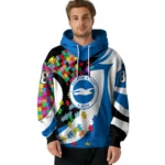 Personalized Brighton Hove Albion Puzzle Pieces Blue Hoodie Best Selling