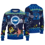 Personalized Brighton Hove Albion Spongebob Designs Blue Sweater Best Selling