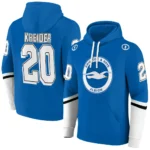 Personalized Brighton Hove Albion Striped Sleeves Blue Hoodie Best Selling