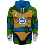 Personalized Brighton Hove Albion Superhero Armor Blue Green Hoodie Best Selling