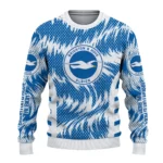 Personalized Brighton Hove Albion Swirl Flow Blue Sweater Best Selling