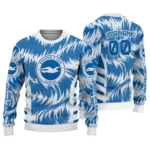 Personalized Brighton Hove Albion Swirl Flow Blue Sweater Best Selling