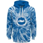 Personalized Brighton Hove Albion Tie Dye Pattern Blue Hoodie Best Selling