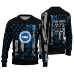 Personalized Brighton Hove Albion Vintage Usa Flag Black Sweater Best Selling