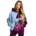 Personalized Burnley Abstract Shape Burgundy Hoodie Best Selling