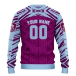 Personalized Burnley Chevron Pattern Burgundy Sweater Best Selling