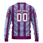 Personalized Burnley Chevron Rows Burgundy Sweater Best Selling