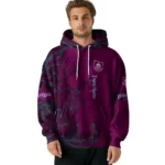 Personalized Burnley Deer Silhouette Burgundy Hoodie Best Selling