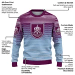 Personalized Burnley Diamond Mesh Sweater Best Selling