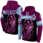 Personalized Burnley Grim Reaper Burgundy Black Hoodie Best Selling