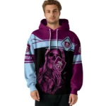 Personalized Burnley Grim Reaper Burgundy Black Hoodie Best Selling