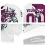 Personalized Burnley Jesus Tears Burgundy White Sweater Best Selling