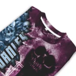 Personalized Burnley Skull Collage Burgundy Sweater Best Selling