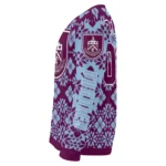 Personalized Burnley Snowflake Matrix Burgundy Sweater Best Selling