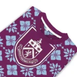Personalized Burnley Snowflake Matrix Burgundy Sweater Best Selling