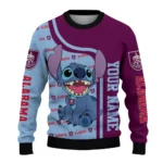 Personalized Burnley Stitch Art Prints Burgundy Sweater Best Selling