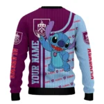 Personalized Burnley Stitch Art Prints Burgundy Sweater Best Selling