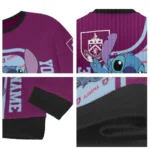 Personalized Burnley Stitch Art Prints Burgundy Sweater Best Selling