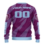 Personalized Burnley Stripe Motion Burgundy Sweater Best Selling