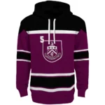 Personalized Burnley Striped Pattern Burgundy Hoodie Best Selling