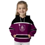 Personalized Burnley Striped Pattern Burgundy Hoodie Best Selling