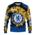 Personalized Chelsea Burst Swirl Royal Blue Sweater Best Selling