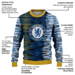 Personalized Chelsea Camouflage Stripe Royal Blue White Sweater Best Selling