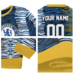Personalized Chelsea Camouflage Stripe Royal Blue White Sweater Best Selling