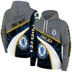 Personalized Chelsea Hexagonal Mesh Royal Blue Black Gray Hoodie Best Selling