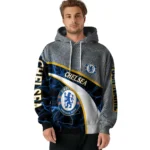 Personalized Chelsea Hexagonal Mesh Royal Blue Black Gray Hoodie Best Selling