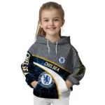 Personalized Chelsea Hexagonal Mesh Royal Blue Black Gray Hoodie Best Selling