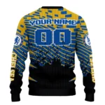 Personalized Chelsea Pixel Flow Royal Blue Black Sweater Best Selling