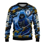 Personalized Chelsea Skull Horde Royal Blue Sweater Best Selling
