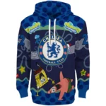 Personalized Chelsea Spongebob Patrick Star Royal Blue Navy Hoodie Best Selling