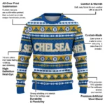 Personalized Chelsea Tent Stripes Royal Blue White Sweater Best Selling