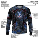 Personalized Crystal Palace Antlers Pattern Blue Black Sweater Best Selling