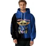 Personalized Crystal Palace Baby Yoda Blue Black Hoodie Best Selling