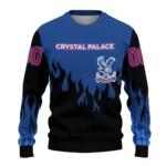 Personalized Crystal Palace Flame Outline Blue Black Sweater Best Selling