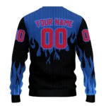 Personalized Crystal Palace Flame Outline Blue Black Sweater Best Selling