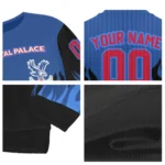 Personalized Crystal Palace Flame Outline Blue Black Sweater Best Selling