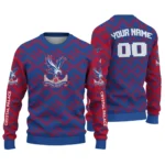 Personalized Crystal Palace Lattice Gridwork Blue Sweater Best Selling