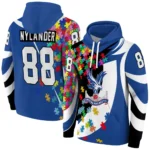 Personalized Crystal Palace Puzzle Pieces Blue Hoodie Best Selling