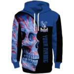 Personalized Crystal Palace Skull Motif Blue Black Hoodie Best Selling