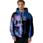 Personalized Crystal Palace Skull Motif Blue Black Hoodie Best Selling