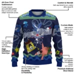 Personalized Crystal Palace Spongebob Designs Blue Sweater Best Selling