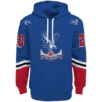 Personalized Crystal Palace Striped Sleeves Blue Hoodie Best Selling