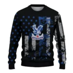 Personalized Crystal Palace Vintage Usa Flag Black Sweater Best Selling